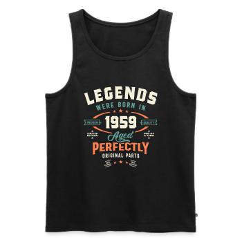 1959 65e anniversaire cadeaux 65 ans hommes femmes - Débardeur bio Premium Homme - noir - Devant - Michal (187cm)