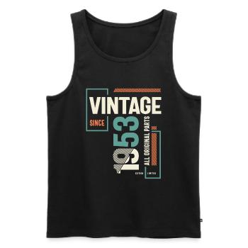 1953 71e anniversaire cadeaux 71 ans hommes femmes - Débardeur bio Premium Homme - noir - Devant - Michal (187cm)
