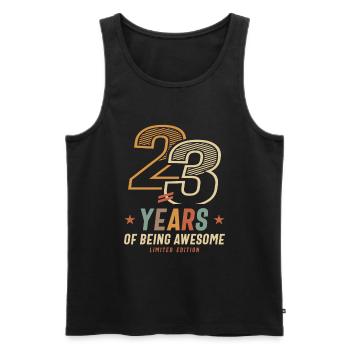 23 Jahre großartig sein 2001 23. Geburtstag - Männer Premium Bio Tank Top - Schwarz - Vorne - Michal (187cm)