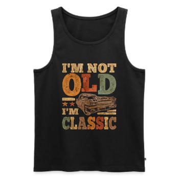 Vintage I'm Not Old I'm Classic Funny Car - Men's Premium Organic Tank Top - black - Front - Michal (187cm)