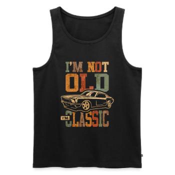 Ich bin nicht alt, ich bin ein klassisches lustiges Auto - Männer Premium Bio Tank Top - Schwarz - Vorne - AI Model Male 178 light (178cm)