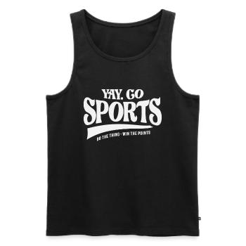 Yay Go Sports - Do The Thing Win The Points - Men's Premium Organic Tank Top - black - Front - AI Model Male 178 light (178cm)