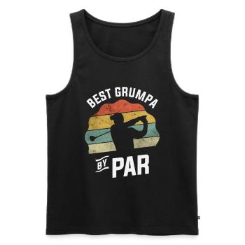 Meilleur Grumpa Par Par Golf Golfeur Golfeur Golfeur De Père - Débardeur bio Premium Homme - noir - Devant - Michal (187cm)