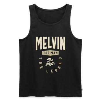 Melvin The Man The Myth The Legend - Men's Premium Organic Tank Top - black - Front - AI Model Male 178 light (178cm)
