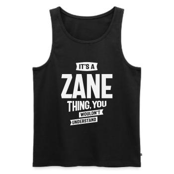 Es ist ein Zane-Ding, du würdest es nicht verstehen - Zane - Männer Premium Bio Tank Top - Schwarz - Vorne - Michal (187cm)