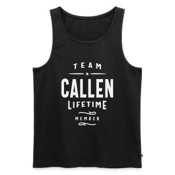 Team Callen Lebenslanges Mitglied Benutzerdefinierter Name Callen - Männer Premium Bio Tank Top - Schwarz - Vorne - Michal (187cm)