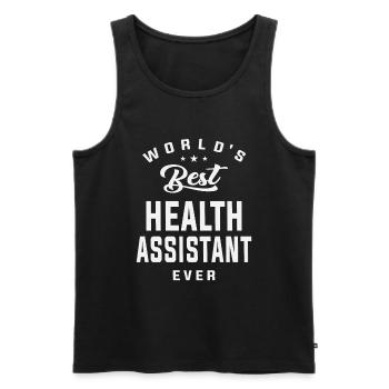 Der beste Gesundheitsassistent der Welt aller Zeiten - Männer Premium Bio Tank Top - Schwarz - Vorne - AI Model Male 178 light (178cm)