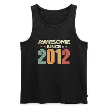 12yr BDay Funny 2012 12th 12 Year Old Birthday - Men's Premium Organic Tank Top - black - Front - Michal (187cm)