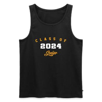Classe de 2024 - Remise des diplômes 2024 - Débardeur bio Premium Homme - noir - Devant - AI Model Male 178 light (178cm)
