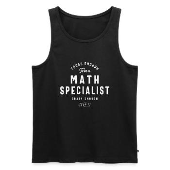 Spécialiste en mathématiques - Tough & Crazy - Débardeur bio Premium Homme - noir - Devant - Michal (187cm)