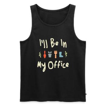 Ich werde in meinem Büro gärtnern - Männer Premium Bio Tank Top - Schwarz - Vorne - Michal (187cm)