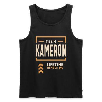 Team Kameron Lebenslanges Mitglied Lustiger Name Kameron - Männer Premium Bio Tank Top - Schwarz - Vorne - Michal (187cm)