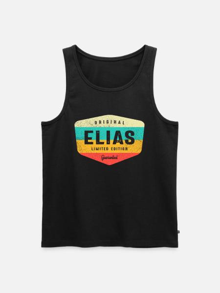Elias Personalized Name - Elias - Men's Premium Organic Tank Top - black
