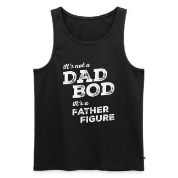Figure paternelle Dad Bod - Fête des pères - Débardeur bio Premium Homme - noir - Devant - Michal (187cm)