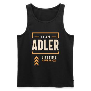 Team Adler Lebenslanges Mitglied Lustiger Name Adler - Männer Premium Bio Tank Top - Schwarz - Vorne - Michal (187cm)