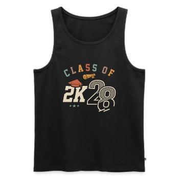 Abschlussklasse 2028 Erster Schultag - Männer Premium Bio Tank Top - Schwarz - Vorne - AI Model Male 178 light (178cm)