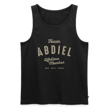 Team Abdiel Lebenslanges Mitglied Lustiger Name Abdiel - Männer Premium Bio Tank Top - Schwarz - Vorne - Michal (187cm)