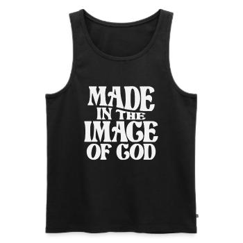Image Of God Christian Quote - Men's Premium Organic Tank Top - black - Front - Michal (187cm)