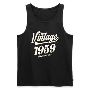 1959 65e anniversaire cadeaux 65 ans hommes femmes - Débardeur bio Premium Homme - noir - Devant - Michal (187cm)