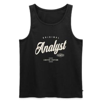 Ursprünglicher Beruf des Analysten - Männer Premium Bio Tank Top - Schwarz - Vorne - AI Model Male 178 light (178cm)