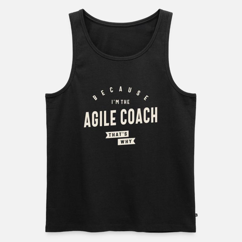 Beruf des Agile Coaches - Männer Premium Bio Tank Top - Schwarz