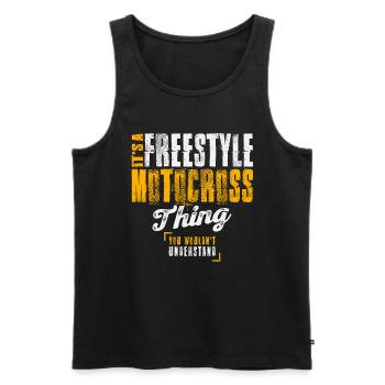 C’est un truc de motocross freestyle - Motocross Rider - Débardeur bio Premium Homme - noir - Devant - Michal (187cm)