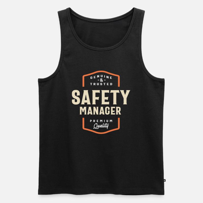 Lustiger Beruf - Sicherheitsmanager - Männer Premium Bio Tank Top - Schwarz