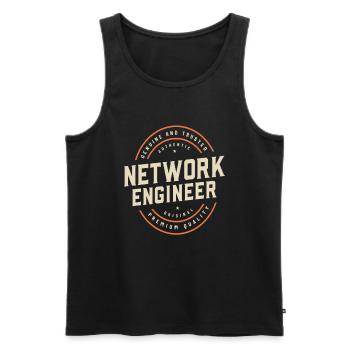Funny Job Occupation - Network Engineer - Men's Premium Organic Tank Top - black - Front - AI Model Male 178 light (178cm)