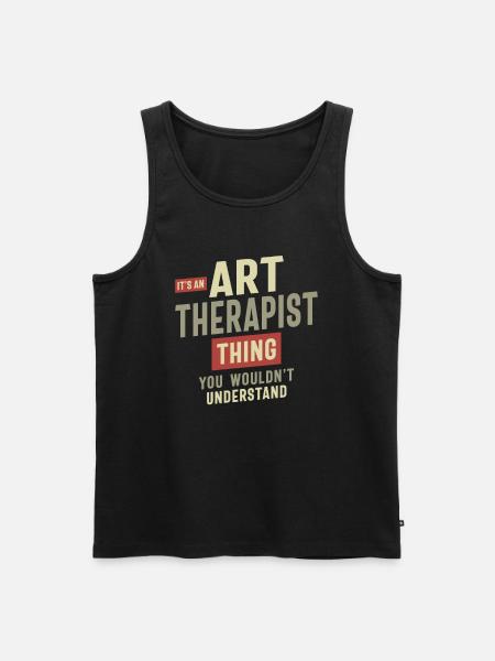 Kunsttherapeutin - Männer Premium Bio Tank Top - Schwarz