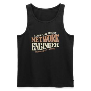 Proud Network Engineer - Men's Premium Organic Tank Top - black - Front - AI Model Male 178 light (178cm)