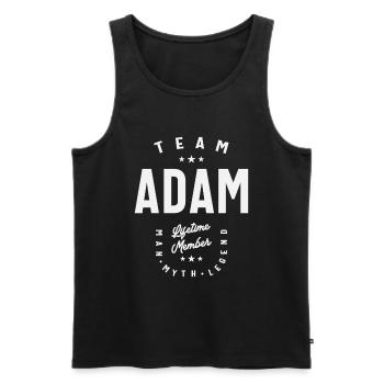 Team Adam Lifetime Member Funny Name Adam - Men's Premium Organic Tank Top - black - Front - Michal (187cm)