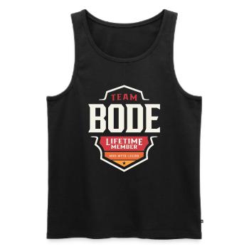 Team Bode Lebenslanges Mitglied Lustiger Name Bode - Männer Premium Bio Tank Top - Schwarz - Vorne - Michal (187cm)