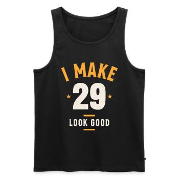 I Make 29 Look Good - 29. Geburtstag - Männer Premium Bio Tank Top - Schwarz - Vorne - Michal (187cm)