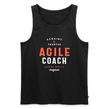 Drôle d’occupation Job Agile Coach - Débardeur bio Premium Homme - noir - Devant - AI Model Male 178 light (178cm)