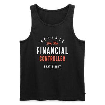 Funny Occupation Job Financial Controller - Men's Premium Organic Tank Top - black - Front - AI Model Male 178 light (178cm)