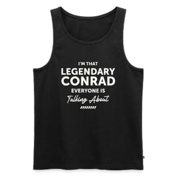 Ich bin der legendäre Conrad Personalisierter Name Conrad - Männer Premium Bio Tank Top - Schwarz - Vorne - AI Model Male 178 light (178cm)