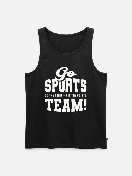 Auf geht's zum Sportteam! Lustige Sportarten - Männer Premium Bio Tank Top - Schwarz
