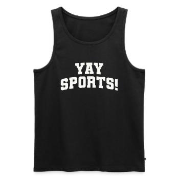 Yay Sports - Sports drôles - Débardeur bio Premium Homme - noir - Devant - AI Model Male 178 light (178cm)