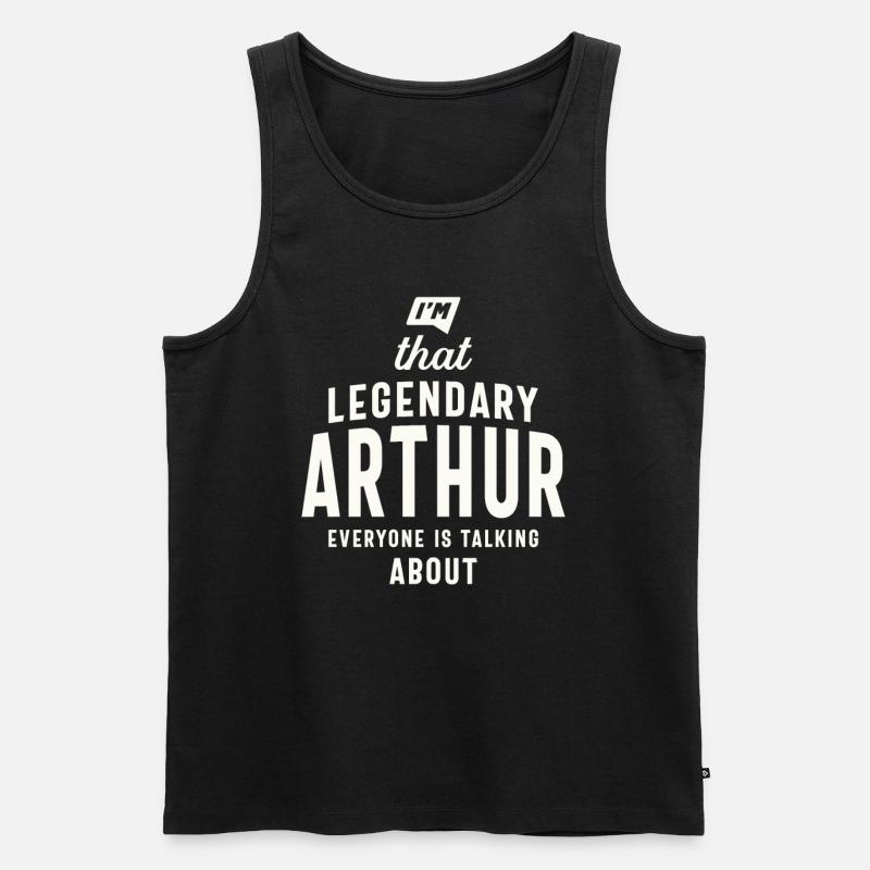 Legendärer Arthur Personalisierter Name Arthur - Männer Premium Bio Tank Top - Schwarz