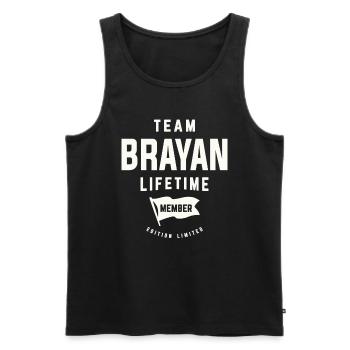 Team Brayan Lebenslanges Mitglied - Männer Premium Bio Tank Top - Schwarz - Vorne - Michal (187cm)