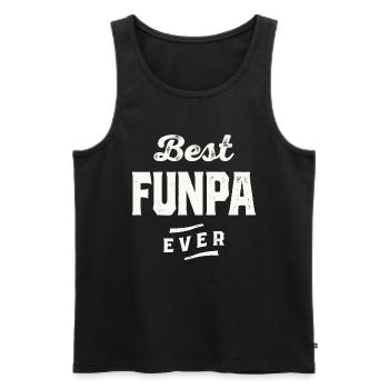 Die beste Funpa aller Zeiten - Großeltern - Männer Premium Bio Tank Top - Schwarz - Vorne - Michal (187cm)