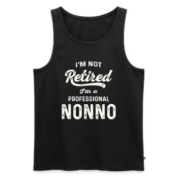 Nonno Ruhestand neu definiert - Großeltern - Männer Premium Bio Tank Top - Schwarz - Vorne - AI Model Male 178 light (178cm)