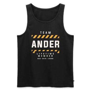 Team Ander Lifetime Member Funny Name Ander - Men's Premium Organic Tank Top - black - Front - Michal (187cm)