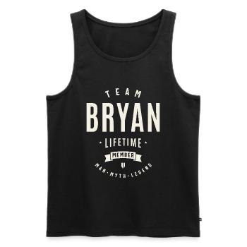 Team Bryan Lebenslanges Mitglied Lustiger Name Bryan - Männer Premium Bio Tank Top - Schwarz - Vorne - AI Model Male 178 light (178cm)