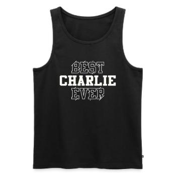 Best Charlie Ever Personalized Name Charlie - Men's Premium Organic Tank Top - black - Front - AI Model Male 178 light (178cm)