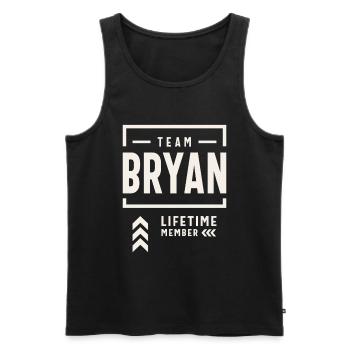 Team Bryan Lebenslanges Mitglied Lustiger Name Bryan - Männer Premium Bio Tank Top - Schwarz - Vorne - AI Model Male 178 light (178cm)