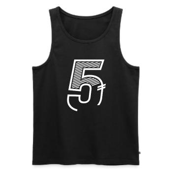 Nummer 5 Sporttrikot 5. Geburtstag - Männer Premium Bio Tank Top - Schwarz - Vorne - Michal (187cm)