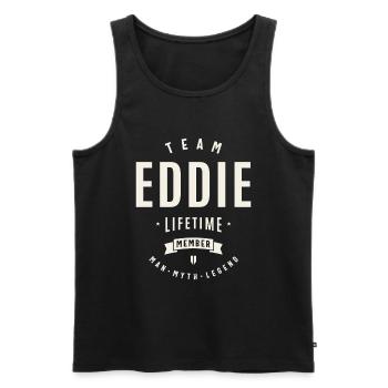 Team Eddie Lebenslanges Mitglied Lustiger Name Eddie - Männer Premium Bio Tank Top - Schwarz - Vorne - AI Model Male 178 light (178cm)