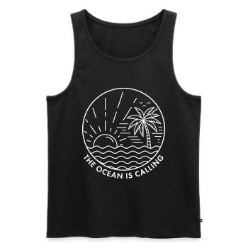 Der Ozean ruft - Männer Premium Bio Tank Top - Schwarz - Vorne - Michal (187cm)