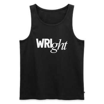 Nom de personne Wright - Débardeur bio Premium Homme - noir - Devant - Michal (187cm)